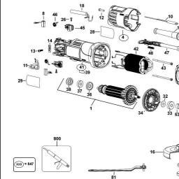 DeWalt DWE8101S spare parts
