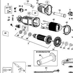 DeWalt DWE8202T spare parts
