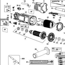 DeWalt DWE8211S spare parts