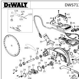 DeWalt DWS713 spare parts