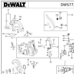 DeWalt DWS773 spare parts