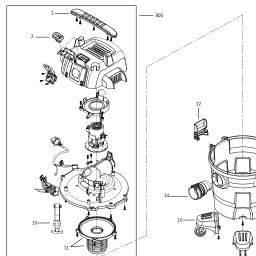 DeWalt DXV20PTA spare parts