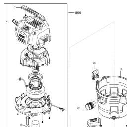 DeWalt DXV23P-QT spare parts