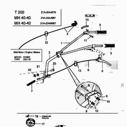 MTD T/200 spare parts