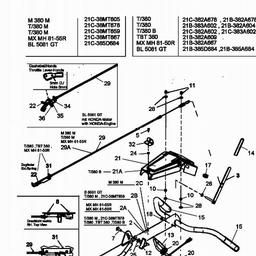 Troy-Bilt TBT 380 spare parts