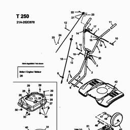 MTD T 250 spare parts