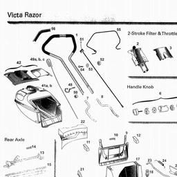 VICTA 480 (19") Alloy Deck Mower (2006) spare parts