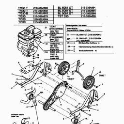 Troy-Bilt TBT 330 spare parts