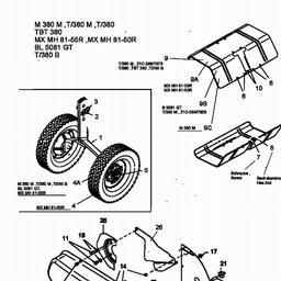 Troy-Bilt TBT 380 spare parts