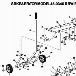 AGRIFAB SPIKE AERATOR MODEL 45-0346 spare parts