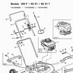 MOWMASTER (2000) 050P / 11A-050A659 spare parts