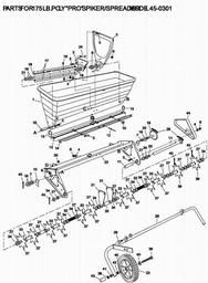 AGRIFAB 175 LB. POLY "PRO" SPIKER/SPREADER MODEL 45-0301 spare parts