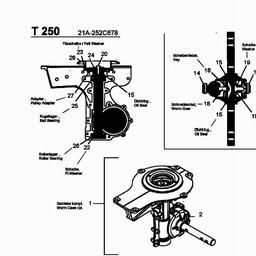 MTD T 250 spare parts
