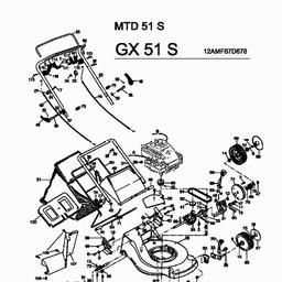 MTD GX 51 S spare parts