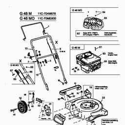 MTD G 46 M spare parts