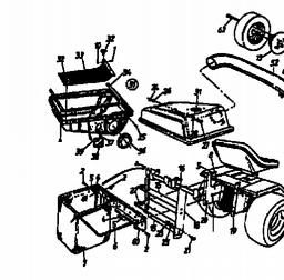 MTD 600 Boxframe,all decks,with wheel wheights,to 2001 spare parts