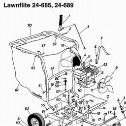 LAWNFLITE (1996) 24-651 / 246-652F678 SHREDDER spare parts