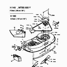 MTD H/130 spare parts