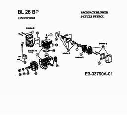 Bolens BL 26 BP spare parts