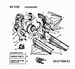 MTD BV 3100 spare parts