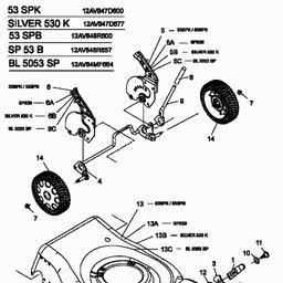MTD 53 SPB spare parts
