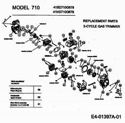 MTD 710 AST spare parts