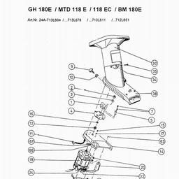LAWNFLITE (1999) 24-118E / 24A713L678 SHREDDER spare parts