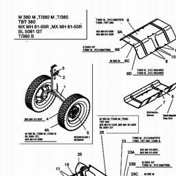 MTD T 380 B spare parts