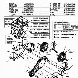 MTD T/330 M spare parts