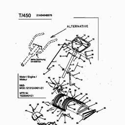 Troy-Bilt TBT 450 spare parts