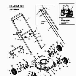 Bolens BL 4051 SD spare parts
