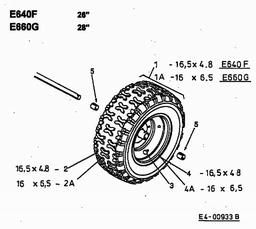 MTD E 640 F spare parts