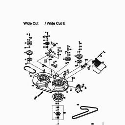 CUB CADET WIDE CUT spare parts