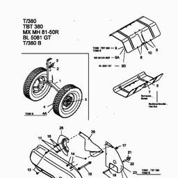 Troy-Bilt TBT 380 spare parts