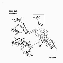 CUB CADET WIDE CUT spare parts