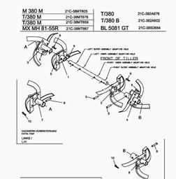 MTD T/380 M spare parts