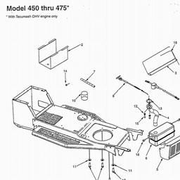 YARDMAN (1998) 450 THRU 475 / 13A-400/TA4145 spare parts