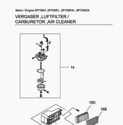 MTD-Engines 5 P 70 MOA spare parts