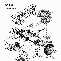 MTD 611 D spare parts