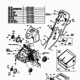 MTD VE 30 spare parts