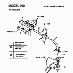 MTD 700 spare parts