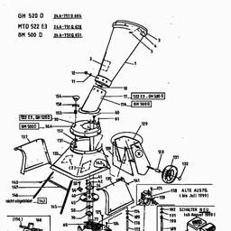 MTD 522 E 3 spare parts