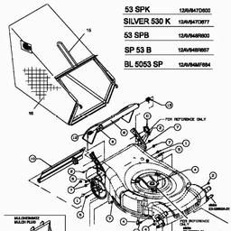MTD 53 SPB spare parts