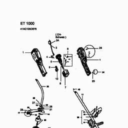 MTD ET 1000 spare parts