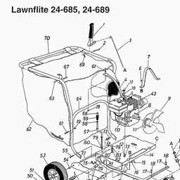 LAWNFLITE (1997) 24-315 / 246-315B-678 SHREDDER spare parts