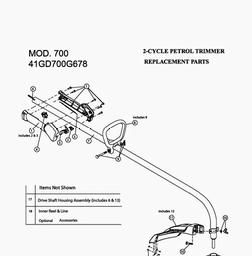 MTD 700 spare parts