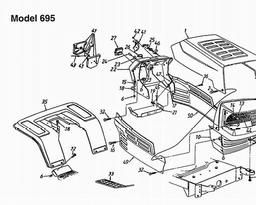 LAWNFLITE (1997) 19-096 38" Deck Multch Kit spare parts