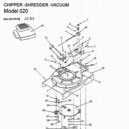 LAWNFLITE (2001) 24-021 / 24A-021F678 SHREDDER spare parts