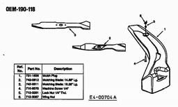 MTD 118 - for 46"/117cm from 1997 spare parts
