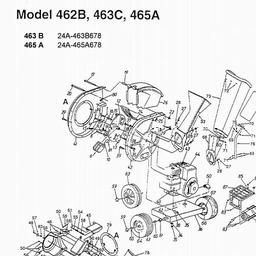 LAWNFLITE (1999) 24-463 / 24A463A678 SHREDDER spare parts